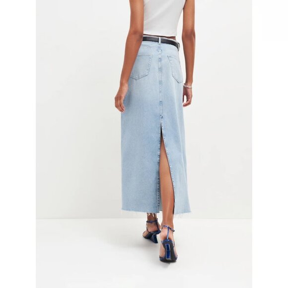 REFORMATION Jeans Kass Maxi Denim Skirt Bowen sz 27 Women's - Picture 2 of 12